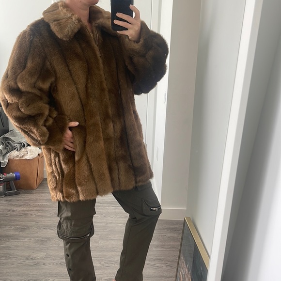 Dennis Basso Faux Fur Coat 